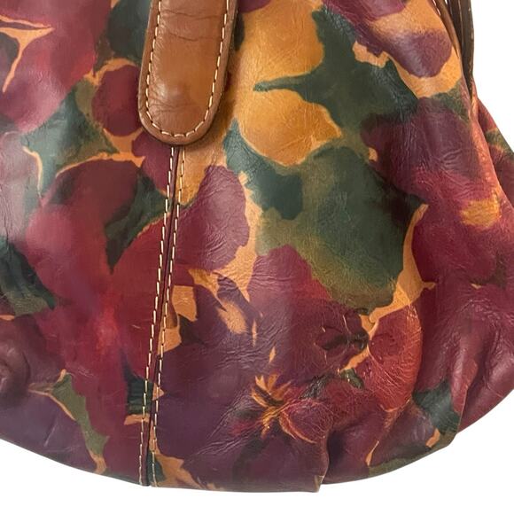 Patricia Nash Antique Floral Leather Round Metal Crossbody Bag Purse - Picture 2 of 11